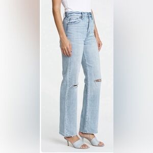 PISTOLA Cassie Anthropologie distressed jeans high rise relaxed fit blue size 24